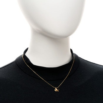 VAN CLEEF & ARPELS 18K Yellow Gold Diamond Mini Frivole Pendant Necklace