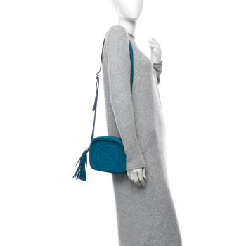 GUCCI Vitello Range Small Soho Disco Bag Deep Cobalt