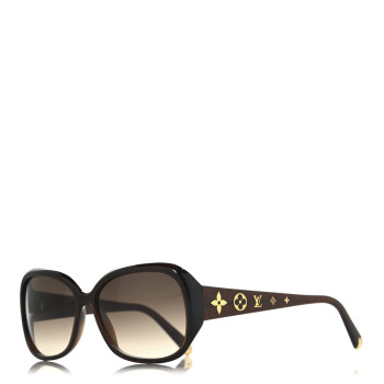 LOUIS VUITTON Acetate Obsession GM Sunglasses Z0459W Brown Glitter
