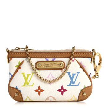 LOUIS VUITTON Monogram Multicolor Pochette Milla MM White