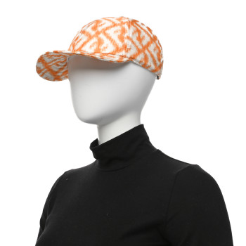 FENDI Silk Baseball Hat Arancio White