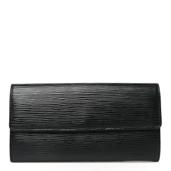 LOUIS VUITTON Epi Sarah Wallet Black