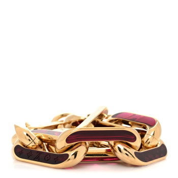 LOUIS VUITTON Metal Coussin MM Chain Strap Gold Fuchsia