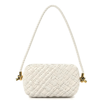 BOTTEGA VENETA Foulard Intrecciato Knot On Strap White