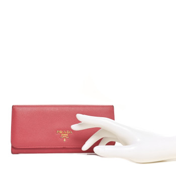 PRADA Saffiano Metal Continental Flap Wallet Tamaris