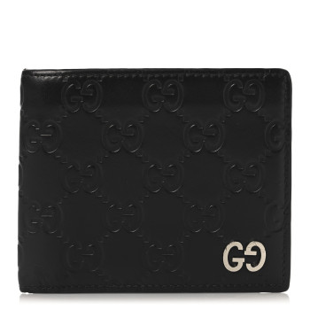 GUCCI Guccissima Signature Dorian Bi-Fold Wallet Black