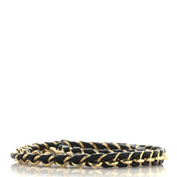 LOUIS VUITTON Calfskin Multi Pochette Chain Shoulder Strap Black Gold