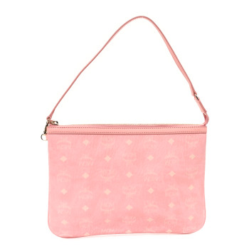MCM Viseto Stark Wristlet Pouch Blossom Pink