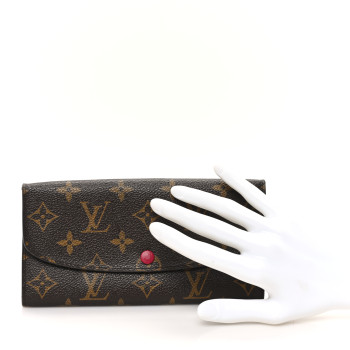 LOUIS VUITTON Monogram Emilie Wallet Fuchsia