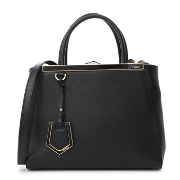 FENDI Vitello Elite Petite 2Jours Tote Black