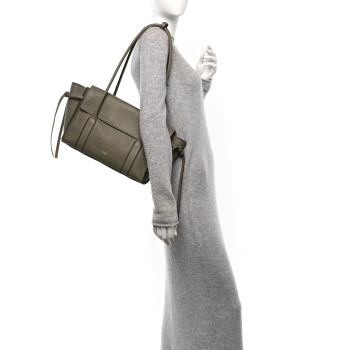 MULBERRY Heavy Grain Small Soft Bayswater Satchel Linen Green