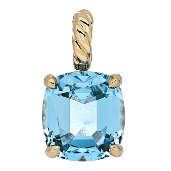 DAVID YURMAN 18K Yellow Gold Blue Topaz 12mm Marbella Pendant