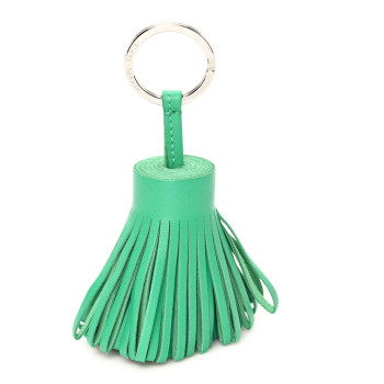 HERMES Lambskin Carmen Tassel Key Holder Menthe