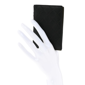 BOTTEGA VENETA Nappa Maxi Intrecciato Bi-Fold Card Holder Abyss Cypress