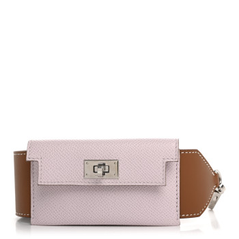 HERMES Swift Epsom Pocket Kelly Shoulder Strap Gold Mauve Pale