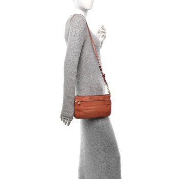 MIU MIU Vernice Crocodile Embossed Crossbody Bag Antico