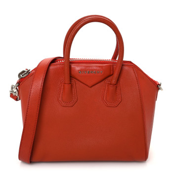 GIVENCHY Sugar Goatskin Mini Antigona Burnt Orange