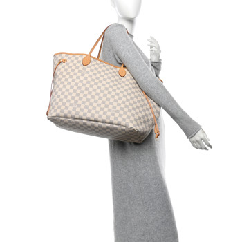 LOUIS VUITTON Damier Azur Neo Neverfull GM Rose Ballerine
