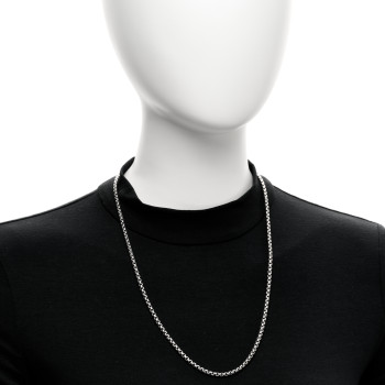 DAVID YURMAN Sterling Silver 3.6mm Medium Box Chain Necklace 24"
