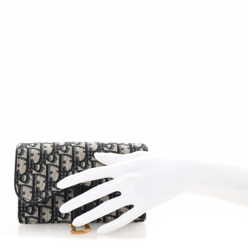 CHRISTIAN DIOR Oblique Saddle Belt Bag Blue