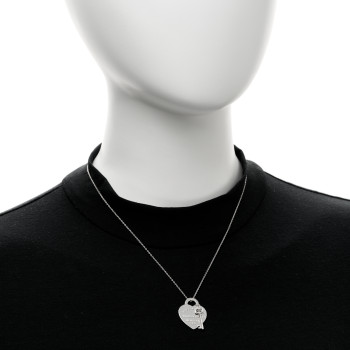 TIFFANY Sterling Silver Return to Tiffany Heart Tag Key Pendant Necklace