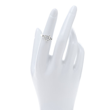 TIFFANY Sterling Silver Elsa Peretti Open Heart Ring 50 5.25