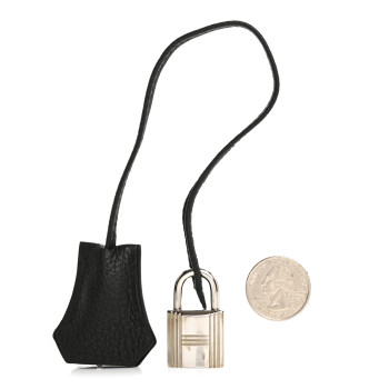 HERMES Togo Lock and Key Clochette Set Black