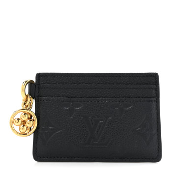 LOUIS VUITTON Empreinte Monogram LV Charms Card Holder Black