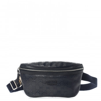 GUCCI Imprime Monogram Belt Bag Navy