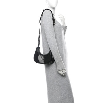 CELINE Mesh Ava Trekking Shoulder Bag Black