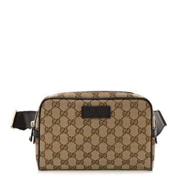 GUCCI Monogram Belt Bag Dark Brown