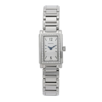 TIFFANY Stainless Steel Diamond Bezel 18mm Grand Resonator Quartz Watch