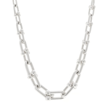 TIFFANY Sterling Silver HardWear Graduated Link Necklace