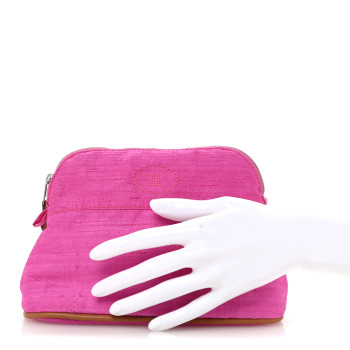 HERMES Silk Bolide Trousse De Voyage Cosmetic Case