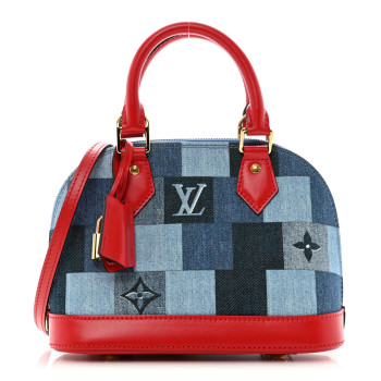 LOUIS VUITTON Denim Damier Monogram Patchwork Alma BB