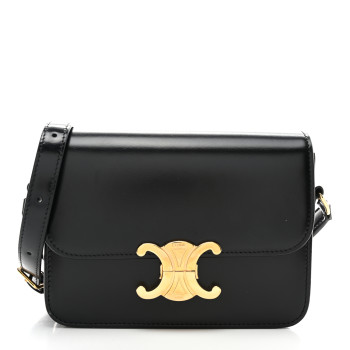 CELINE Shiny Calfskin Teen Triomphe Black