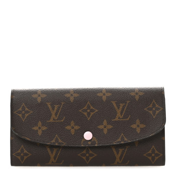 LOUIS VUITTON Monogram Emilie Wallet Rose Ballerine