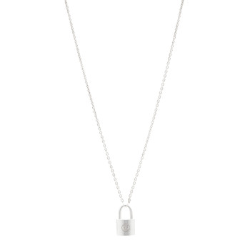 LOUIS VUITTON Sterling Silver Lockit Necklace