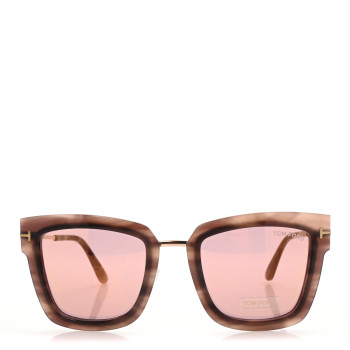 TOM FORD Lara Sunglasses TF573 Pink Melange Havana