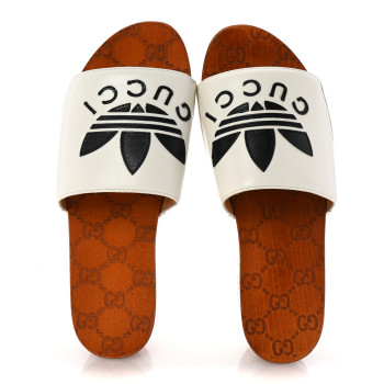 GUCCI X ADIDAS Malaga Kid Womens Platform Sandals 37 White