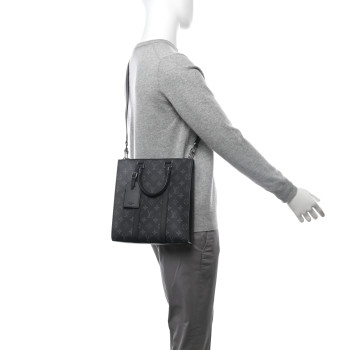 LOUIS VUITTON Monogram Eclipse Sac Plat Cross