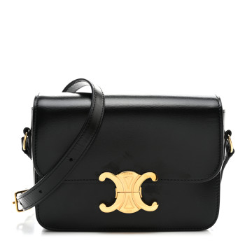 CELINE Shiny Calfskin Teen Triomphe Black