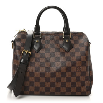 LOUIS VUITTON Damier Ebene Speedy Bandouliere 25