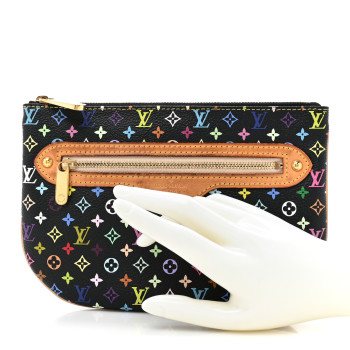 LOUIS VUITTON Monogram Multicolor Pochette Plate GM Black