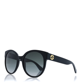 GUCCI Acetate Round Sunglasses GG 0035S Black