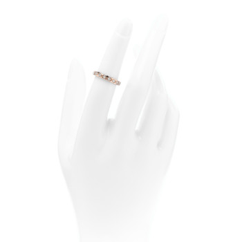 CHANEL 18K Beige Gold Diamond Mini Coco Crush Ring 50 5.25