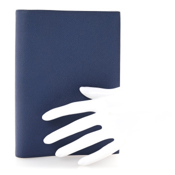 HERMES Epsom Globe Trotter Agenda Cover GM Bleu Saphir Vert Cactus