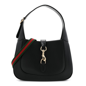 GUCCI Calfskin Small Jackie Shoulder Bag Black