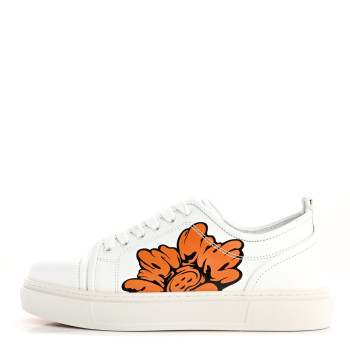 CHRISTIAN LOUBOUTIN x Shun Sudo Adolon Junior Button Flower Low Top Mens Sneaker 40.5 White Multicolor