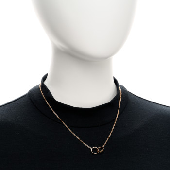 CARTIER 18K Pink Gold Interlocking LOVE Necklace